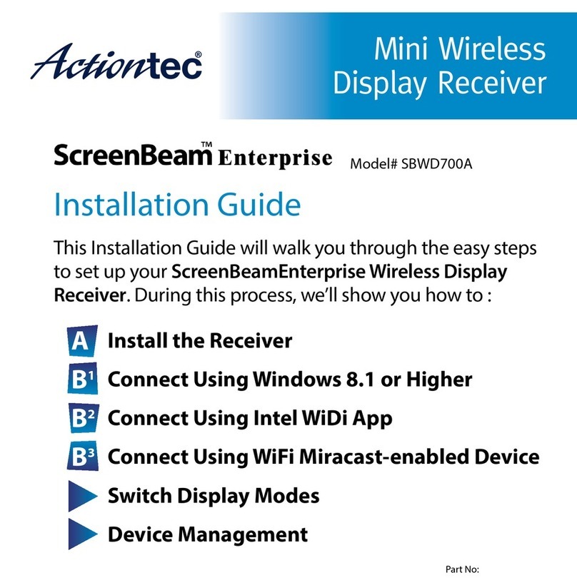 ActionTec ScreenBeam Enterprise SBWD700A User manual