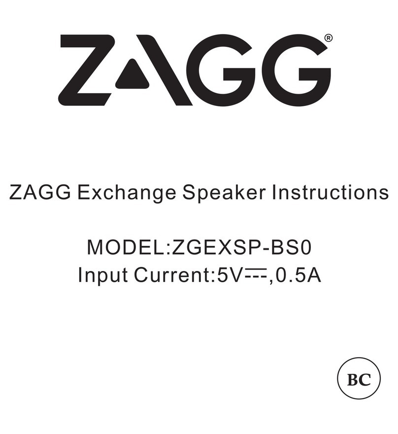 Zagg ZGEXSP-BS0 User manual