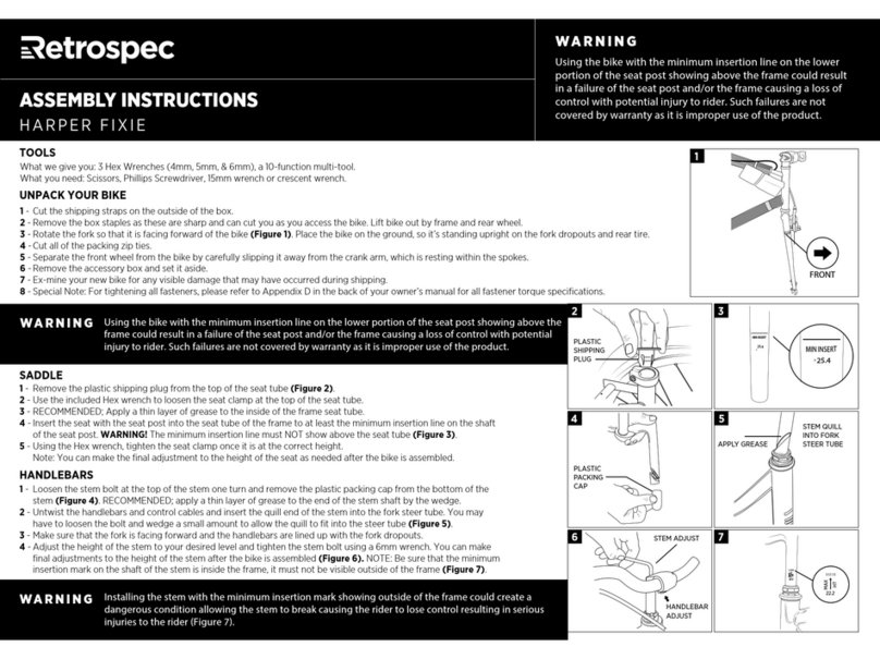 Retrospec Harper Fixie Assembly instructions