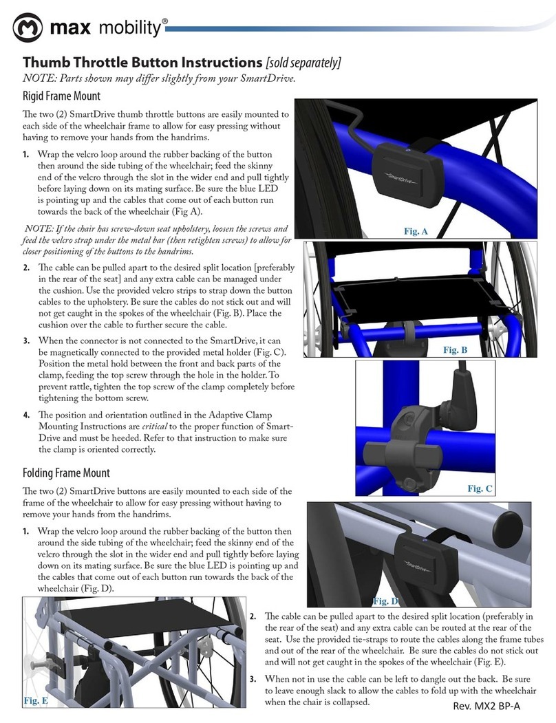 max mobility Thumb Throttle Button User manual