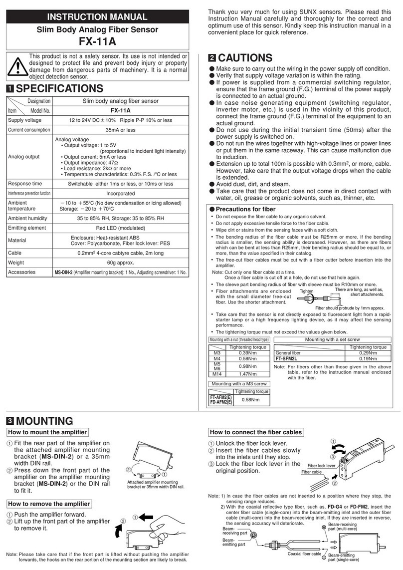 Sunx FX-11A User manual