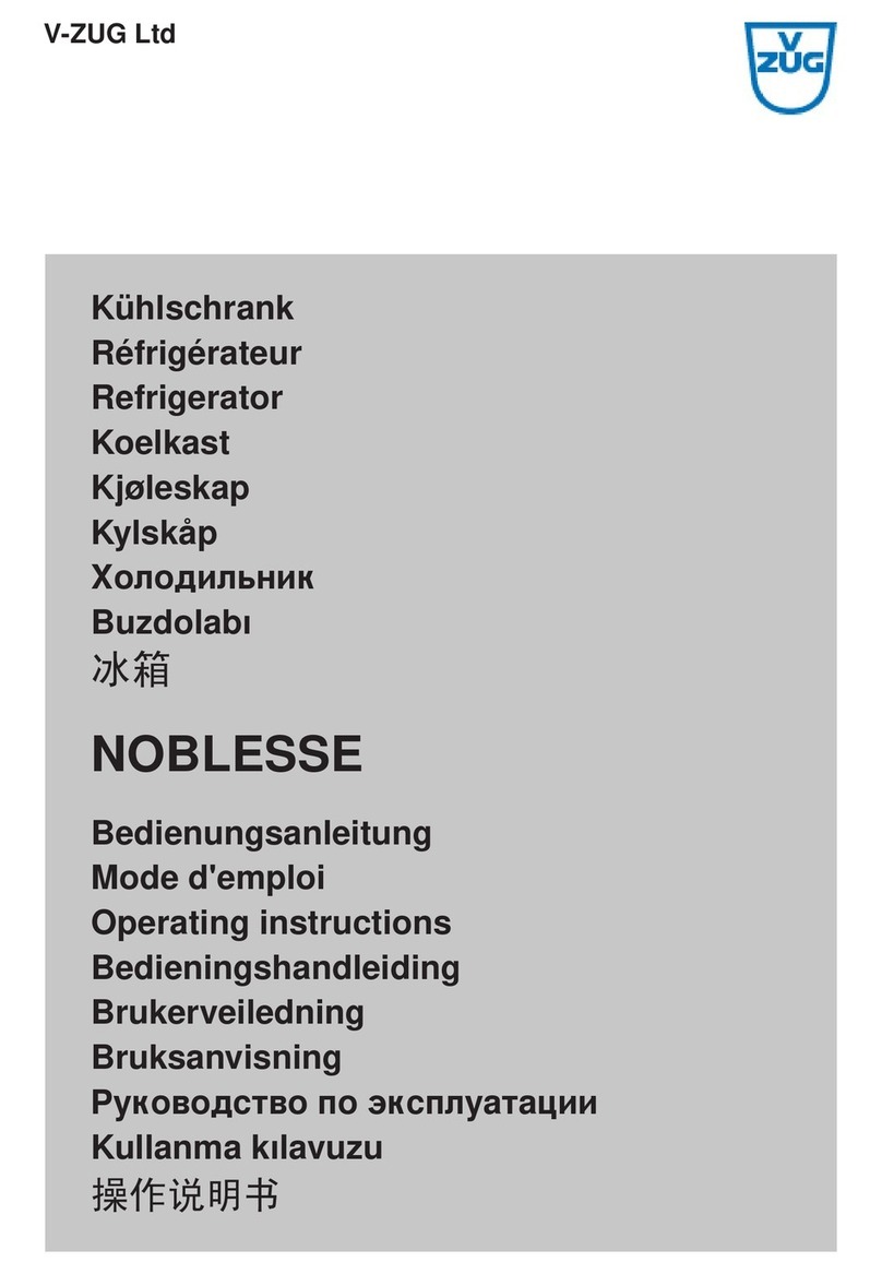 V-ZUG Noblesse operating instructions