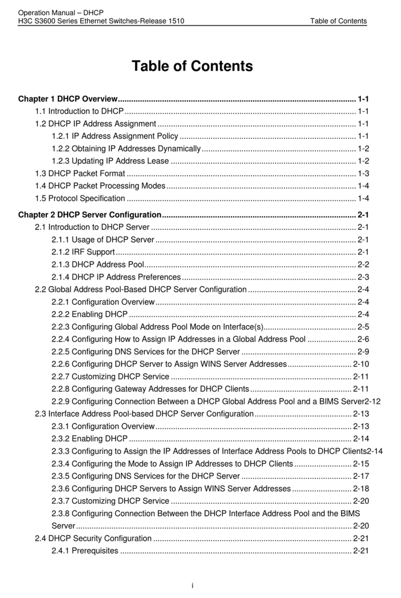 H3C H3C S3600 Series Operation manual