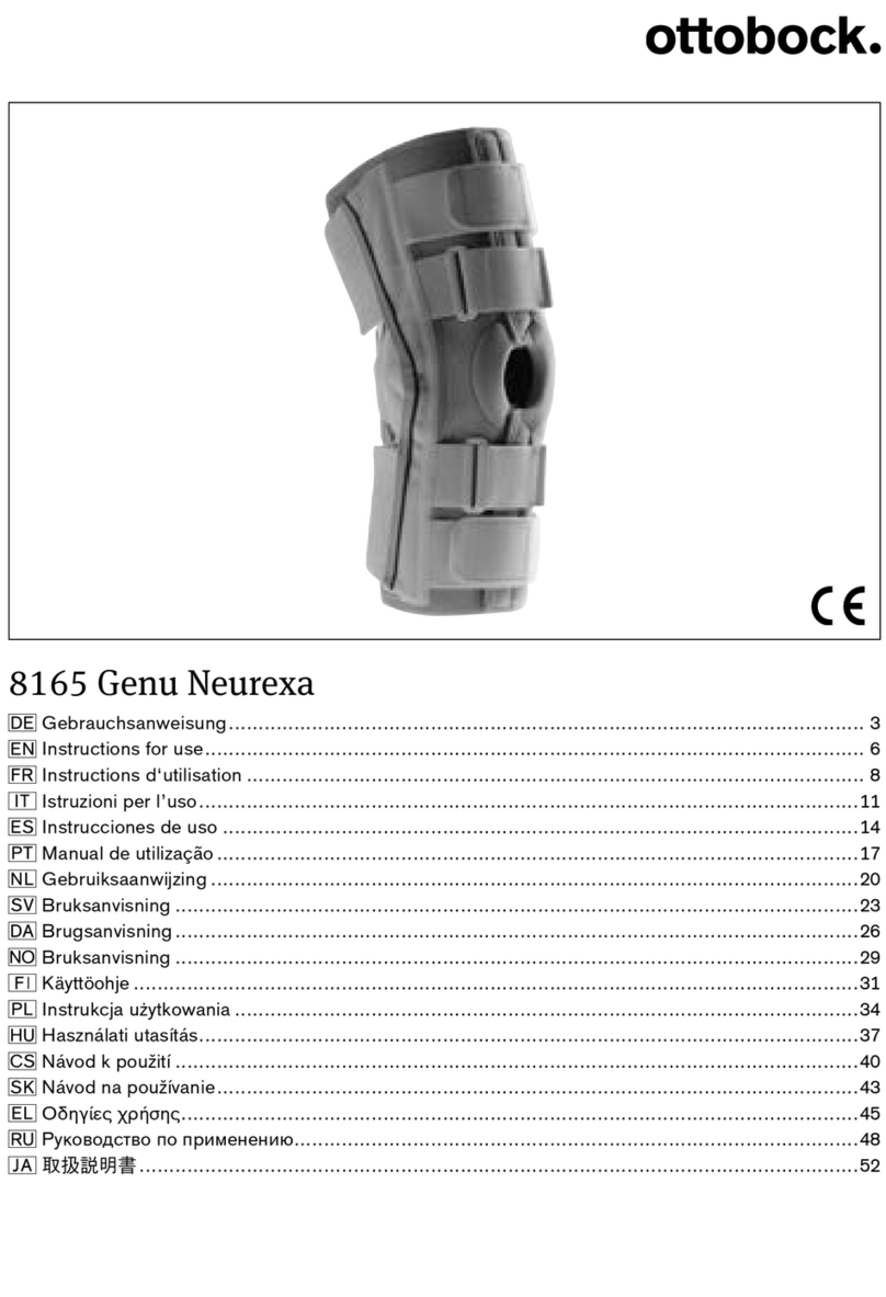 Otto Bock 8165 Genu Neurexa User manual