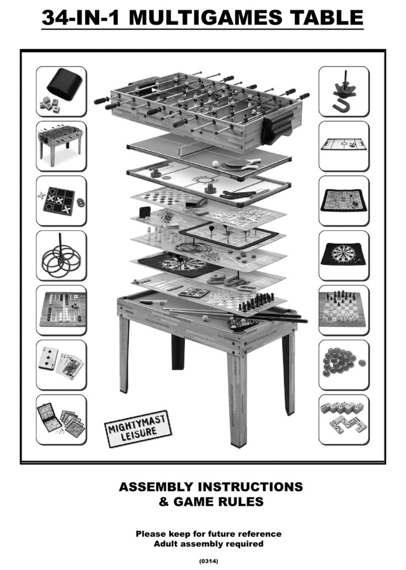 Mightymast Leisure 34-in-1 Multigames Table User manual