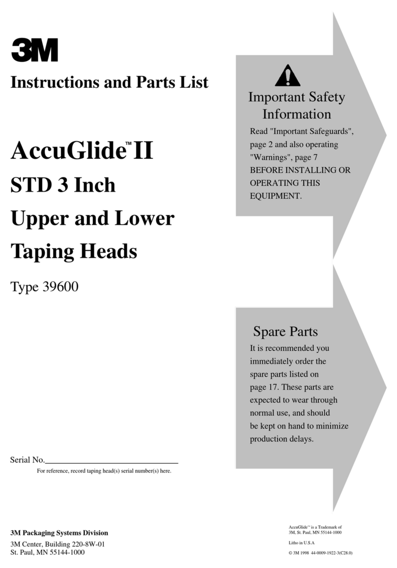 3M AccuGlide II STD 3 Inch Instructions and parts list