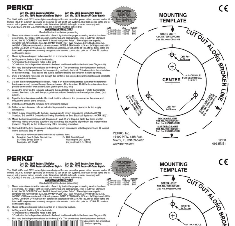 Perko 0963 Series User manual