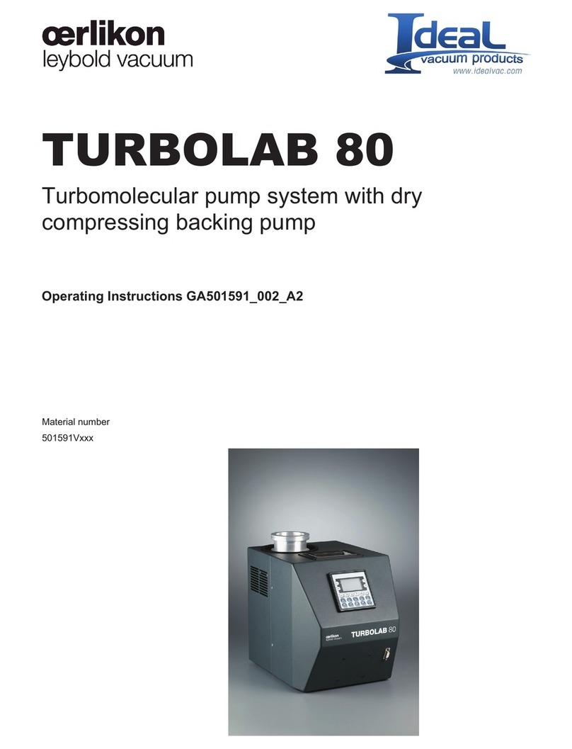 Oerlikon Leybold Vacuum TURBOLAB 80 operating instructions Oerlikon Leybold Vacuum TURBOLAB 80 operating instructions