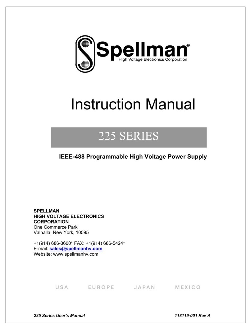 Spellman 225 Series instruction manual Spellman 225 Series instruction manual
