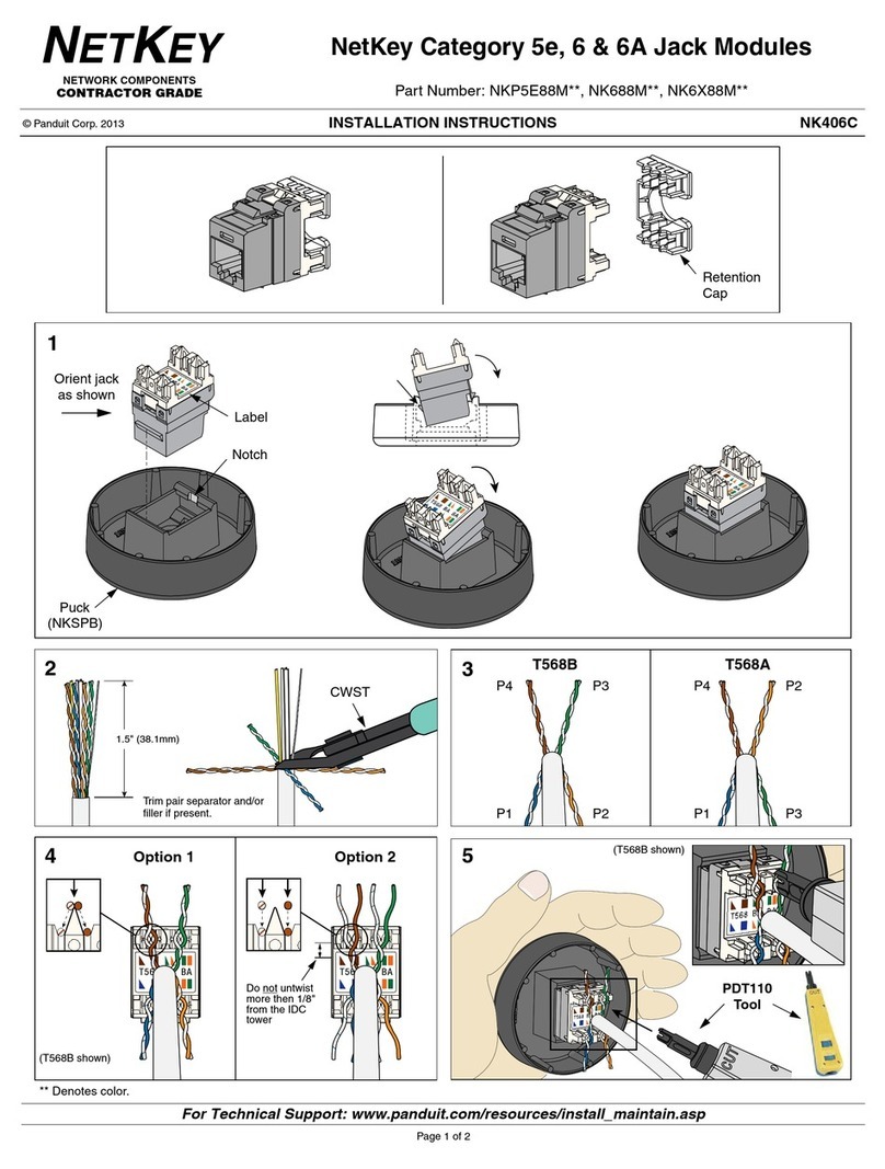 Panduit NetKey NKP5E88M Series installation instructions