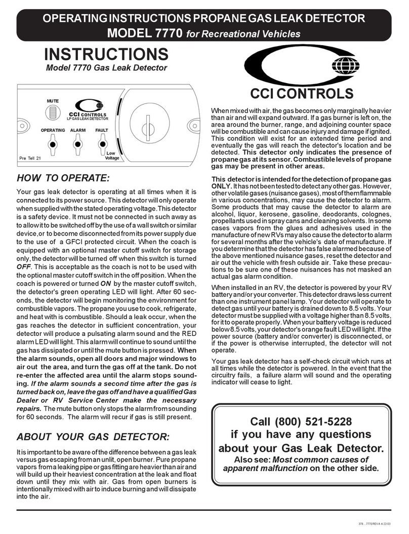 CCI Controls 7770 operating instructions