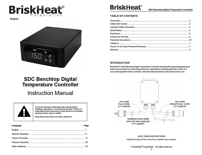 BriskHeat SDC instruction manual