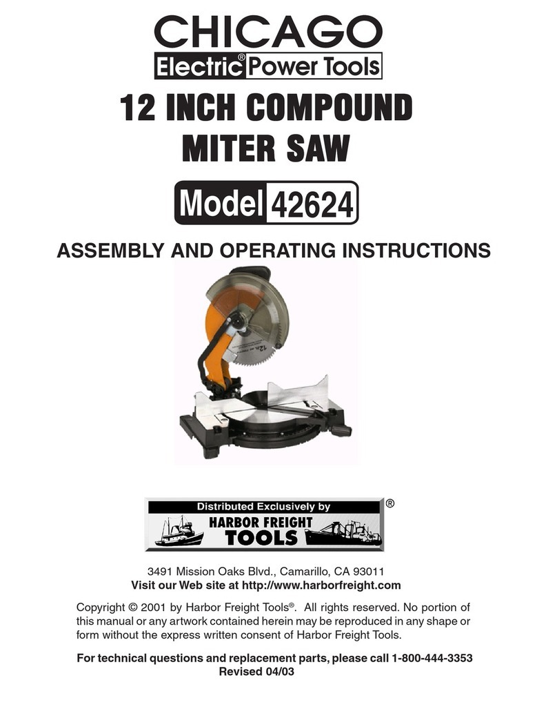 Chicago Electric 42624 Assembly and operating instructions