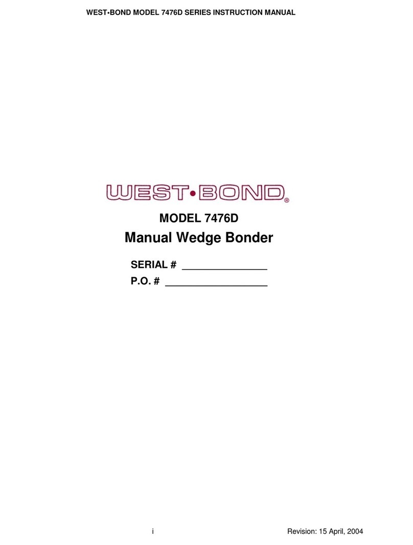 West Bond 7476D Series instruction manual