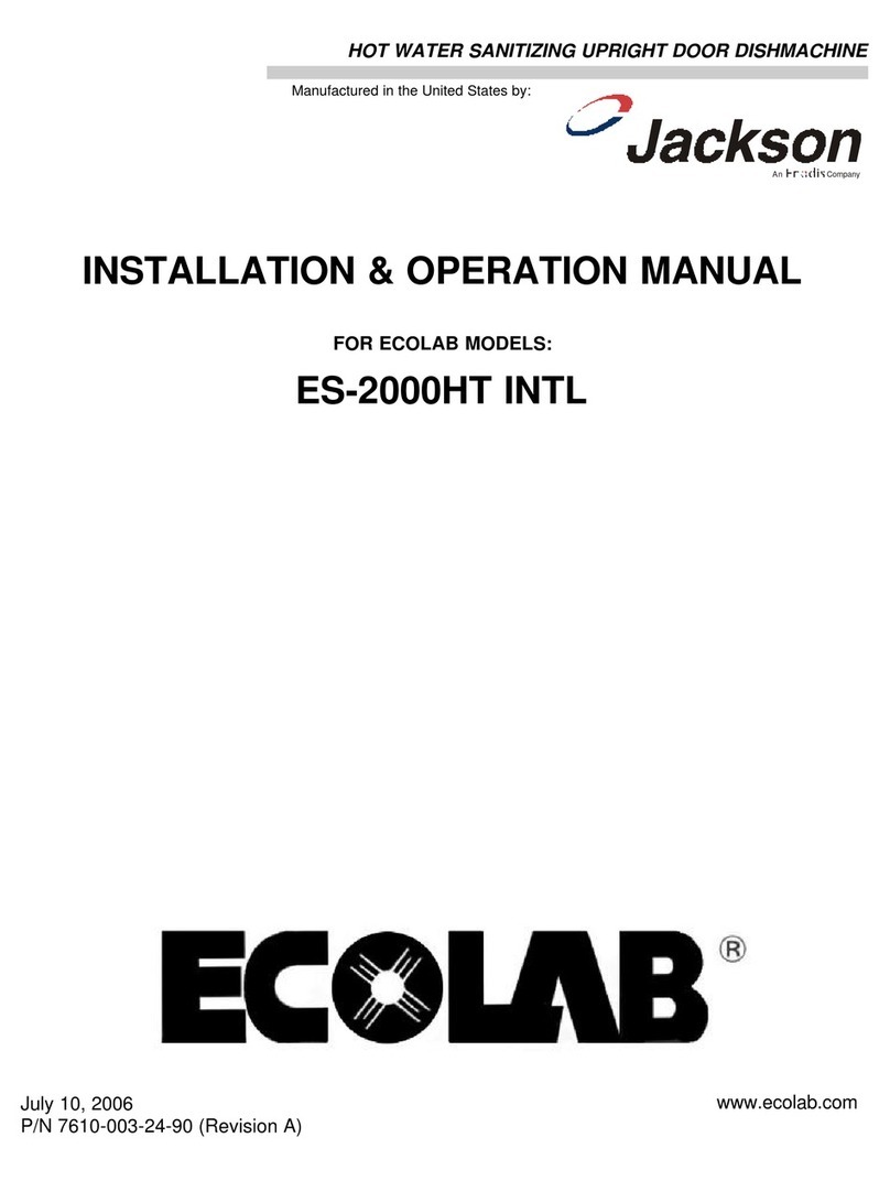 Ecolab ES-2000HT INTL Installation & operation manual