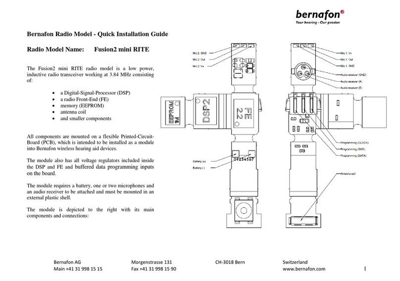 Bernafon Fusion2 mini RITE installation guide
