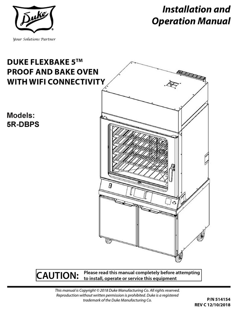 Duke FLEXBAKE 5 Installation and operation manual