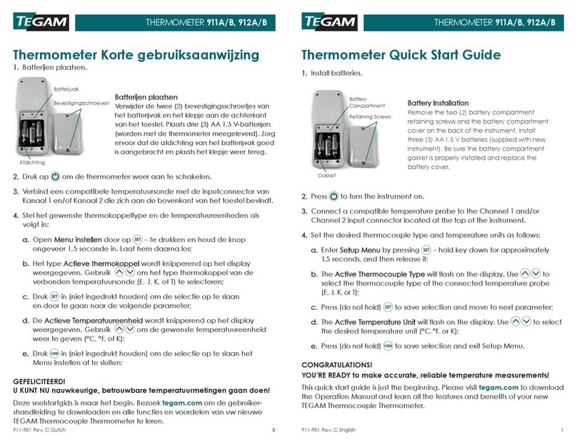Tegam 911A quick start guide