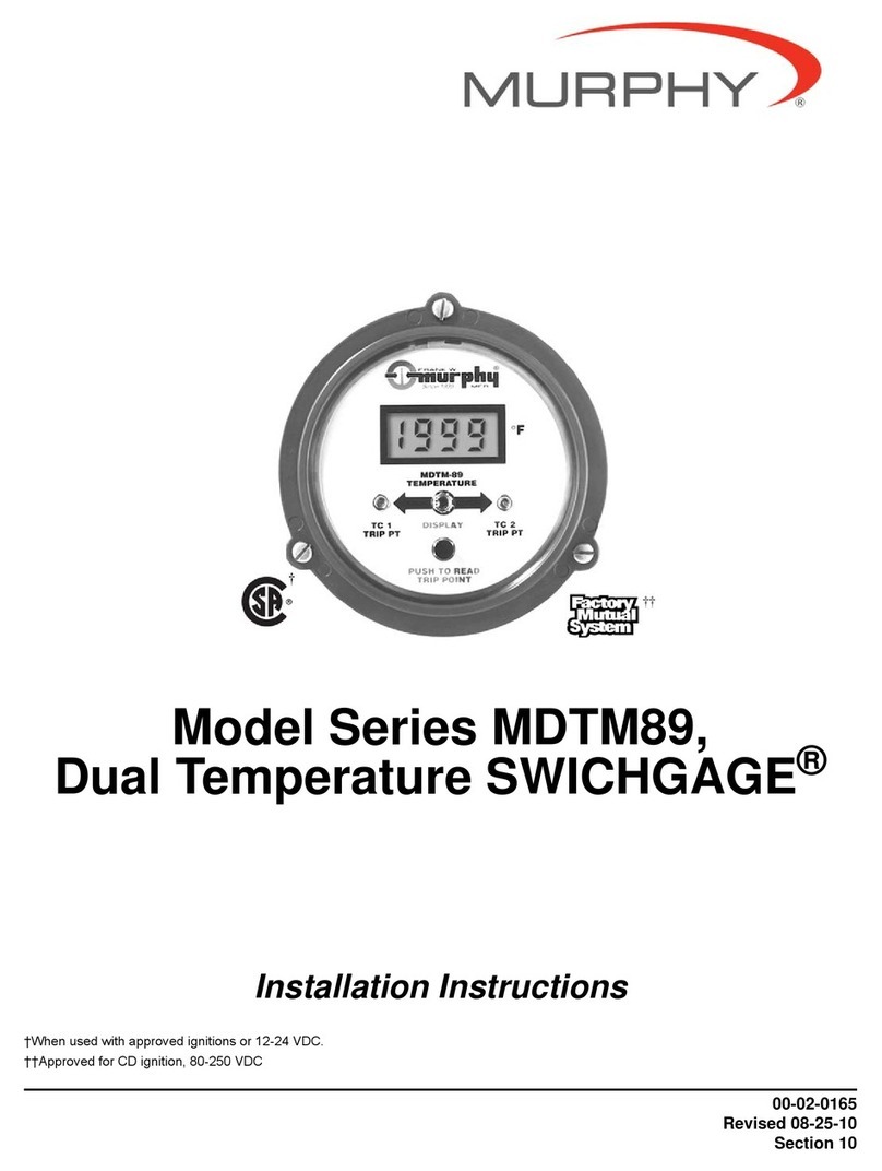 Murphy Dual Temperature SWICHGAGE MDTM89 installation instructions