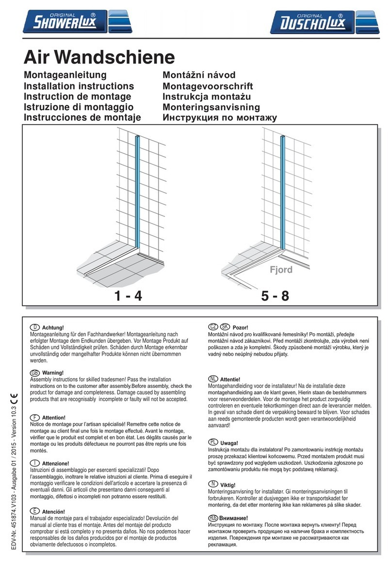 ShowerLux Air Wandschiene installation instructions
