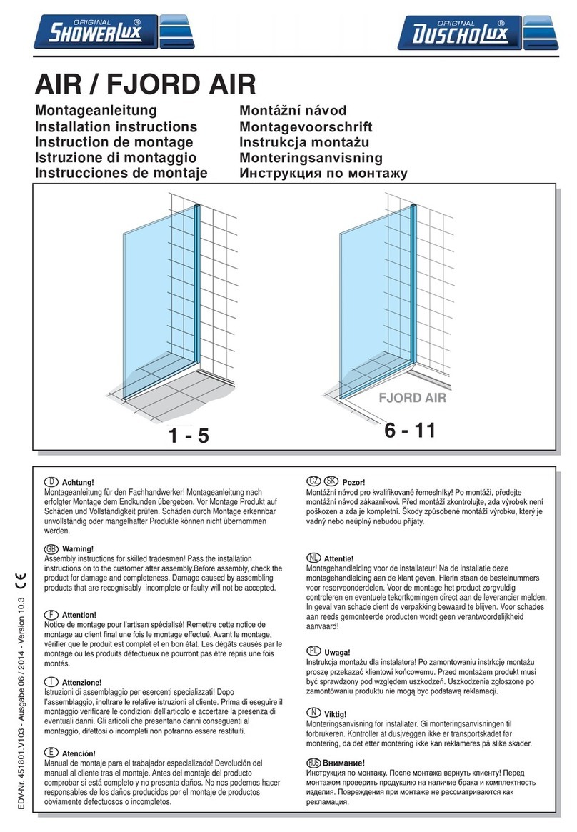 ShowerLux AIR installation instructions