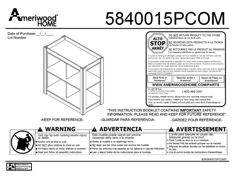 Ameriwood HOME 5840015PCOM Assembling manual
