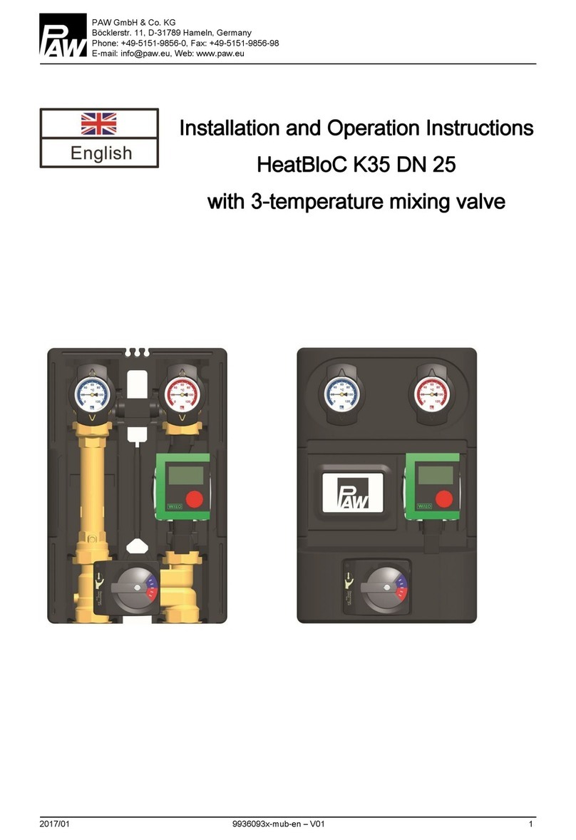 PAW HeatBloC K35 DN 25 Installation and operation instructions