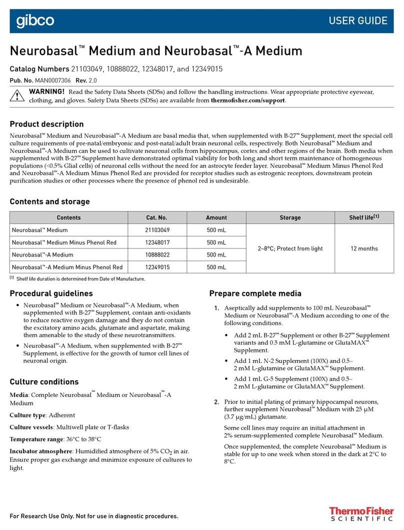Thermo Scientific Neurobasal-A Medium User manual