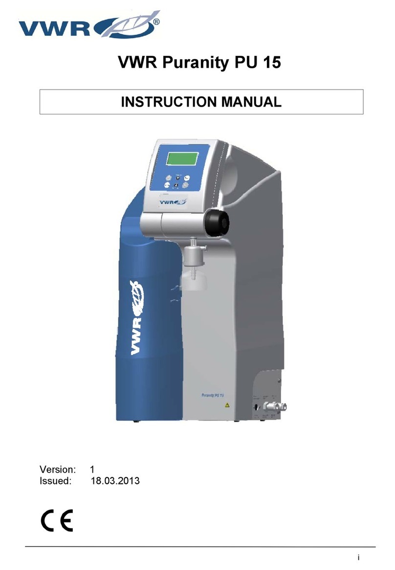 VWR Puranity PU 15 System User manual