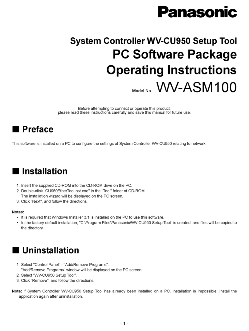 Panasonic WV-ASM100 User manual Panasonic WV-ASM100 User manual