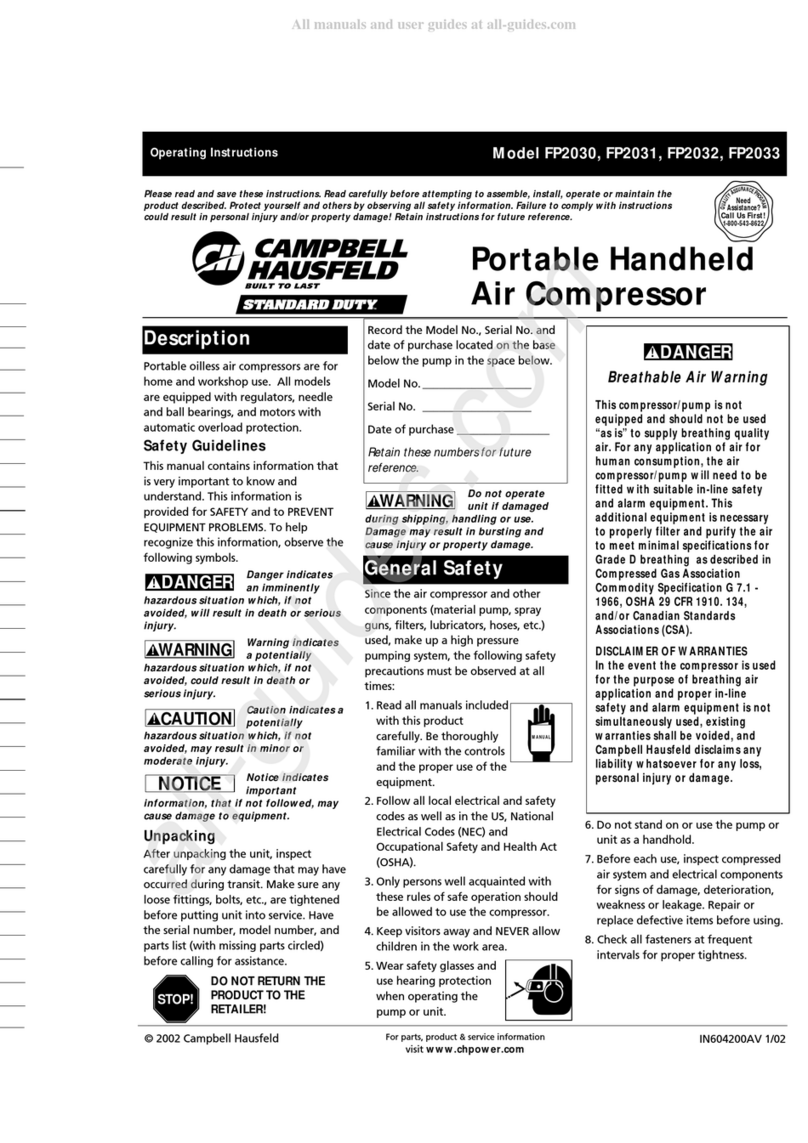 Campbell Hausfeld FP2032 operating instructions