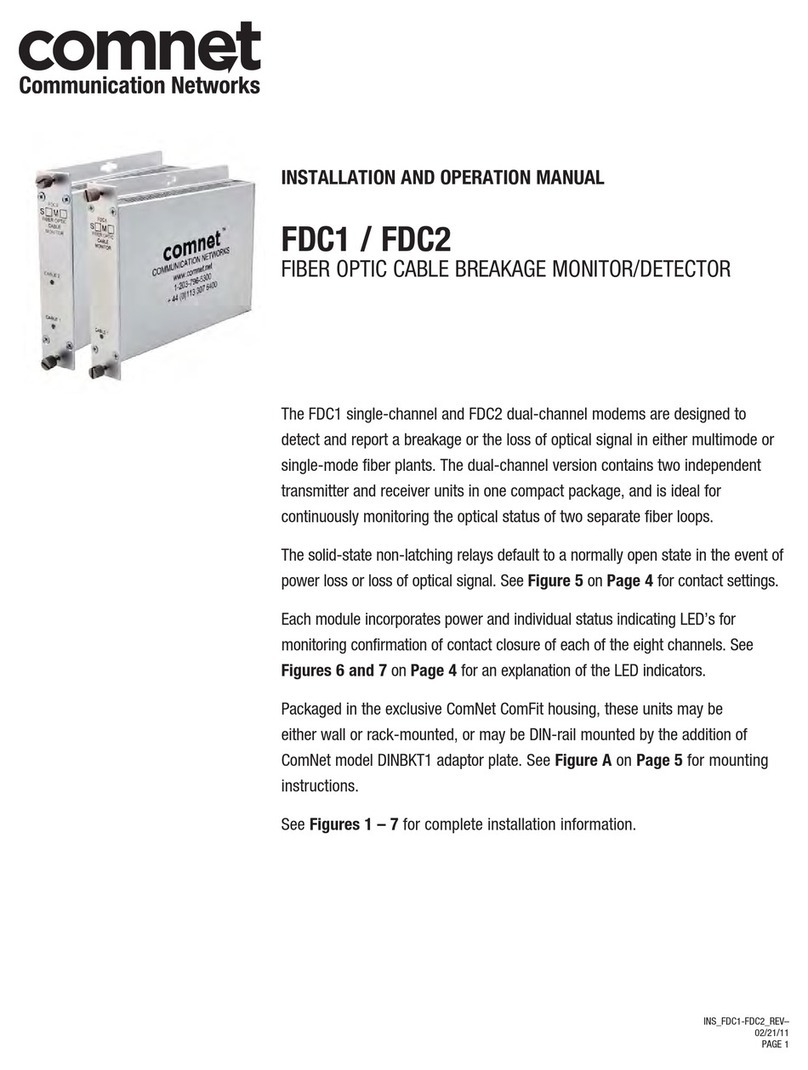 Comnet FDC1 Installation and operation manual Comnet FDC1 Installation and operation manual