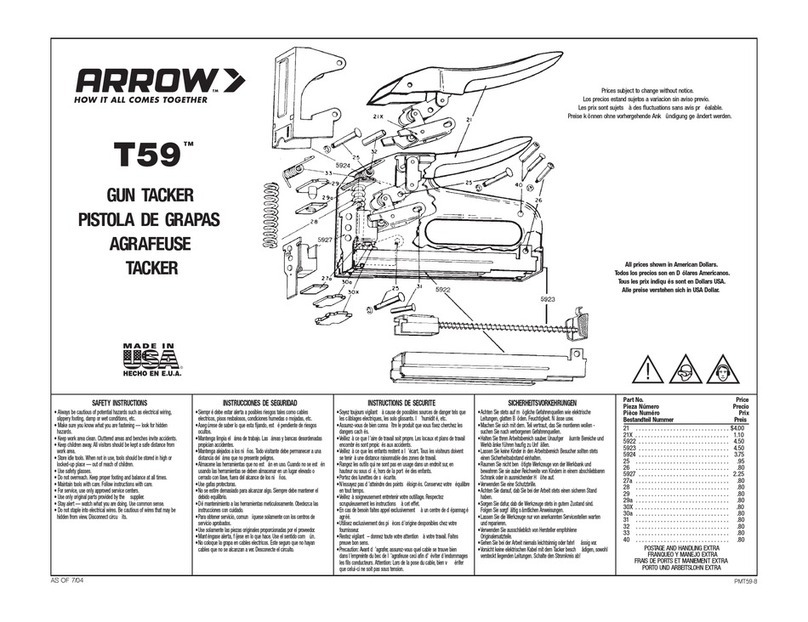 Arrow T59 User manual