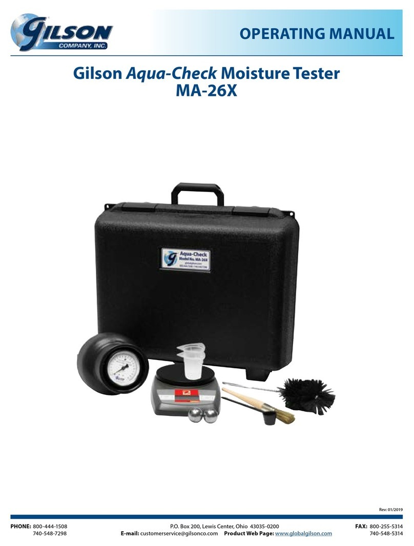 Gilson Aqua-Check MA-26X User manual