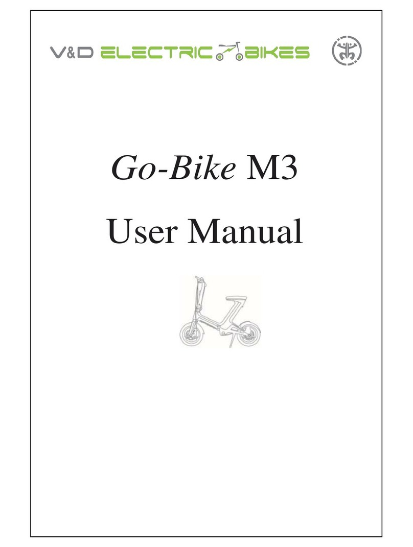 V&D Electric Bikes Go-Bike M3 user manual