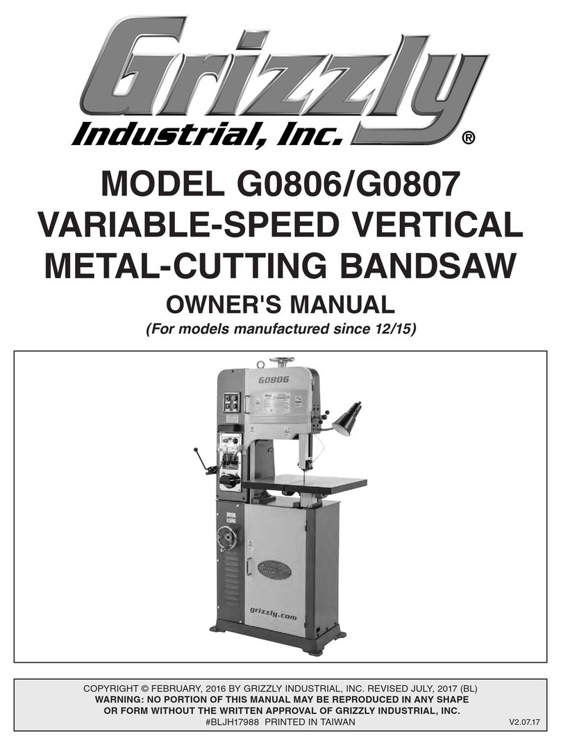 Grizzly G0806 User manual