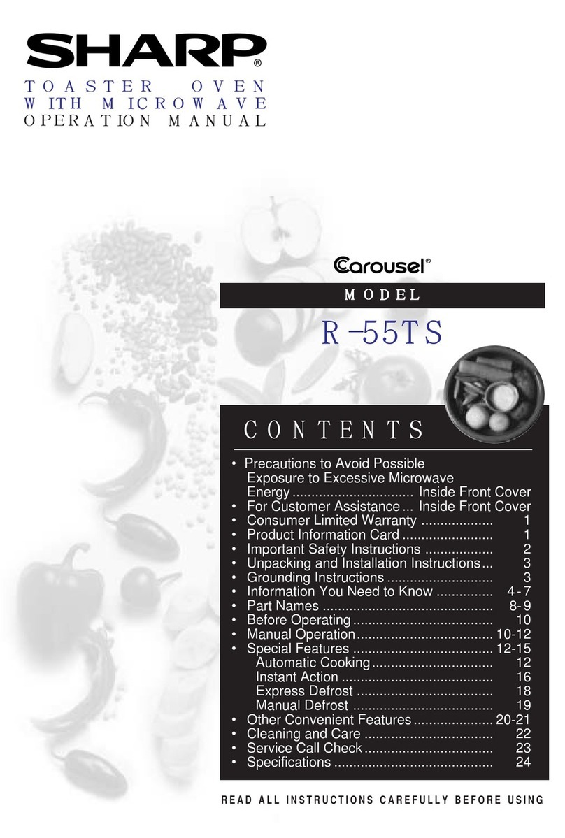 Sharp Carousel R-55TS Operation manual