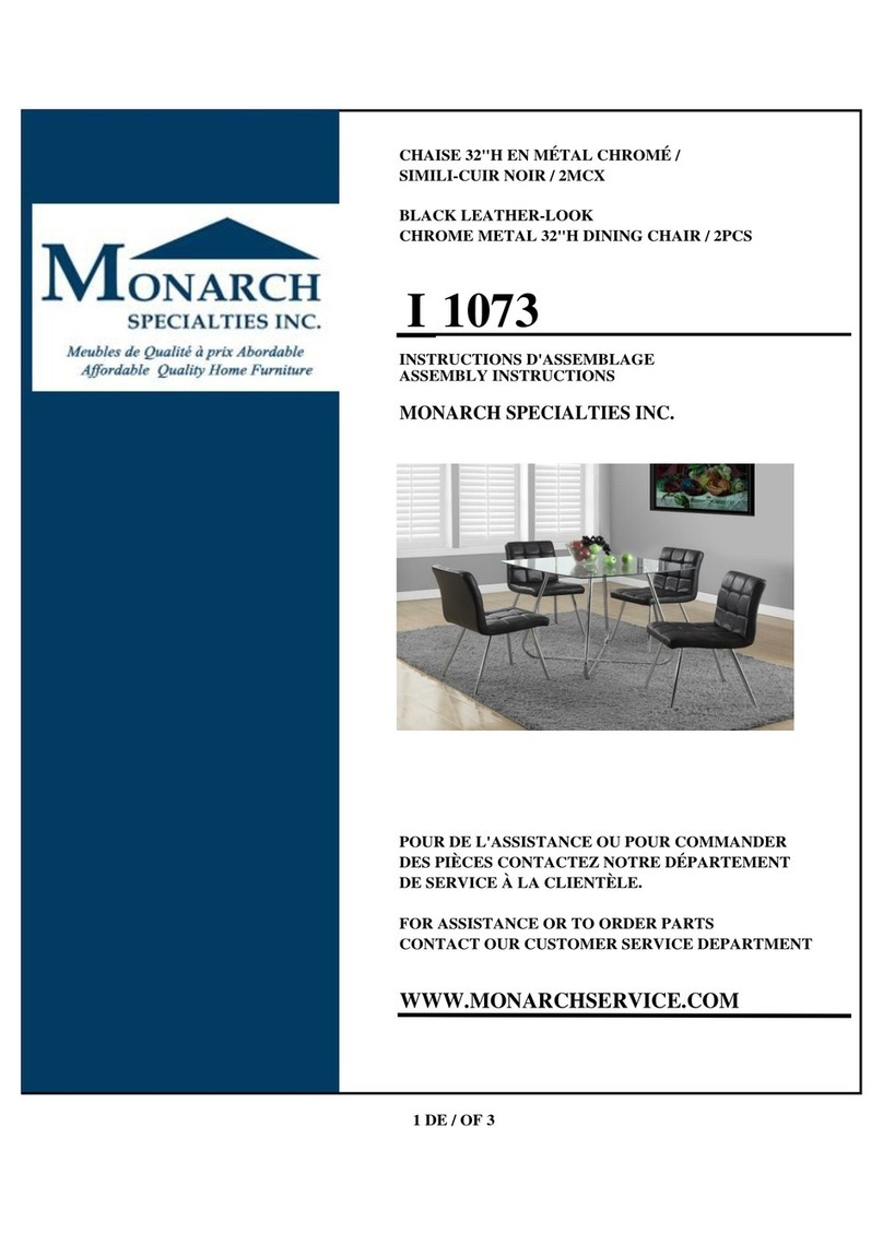 Monarch Specialties I 1073 Assembly instructions