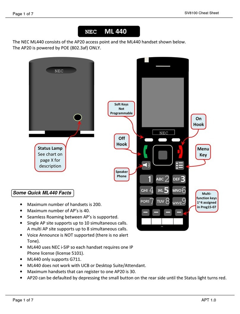 NEC ML440 User manual