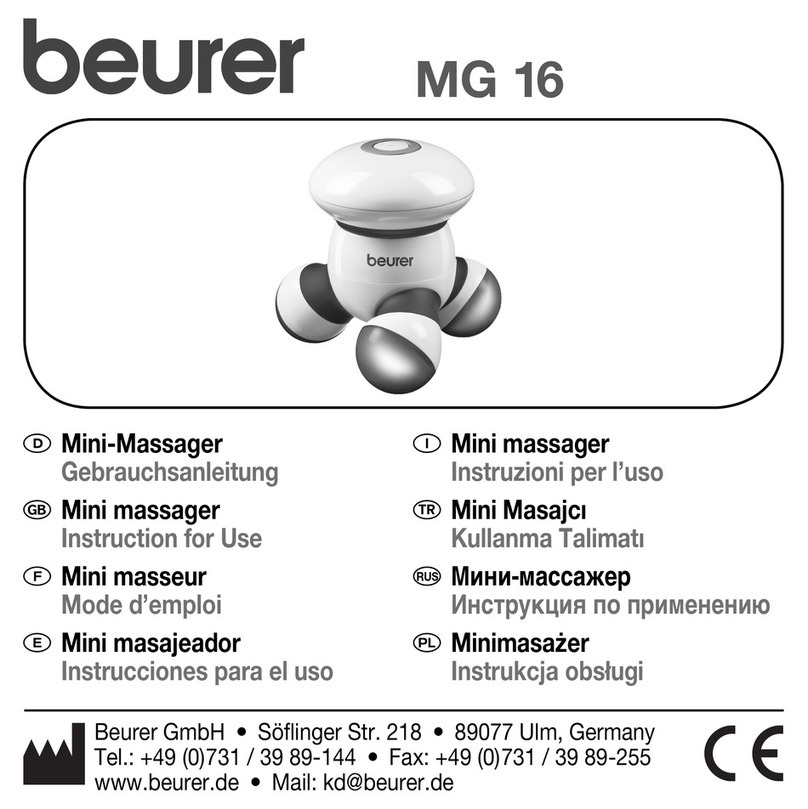 Beurer mg 16 User manual Beurer mg 16 User manual