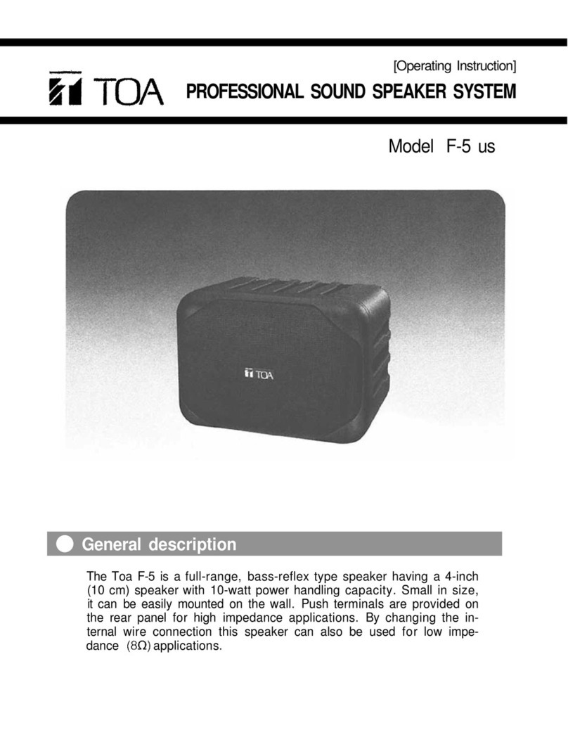 Toa F-5 US User manual