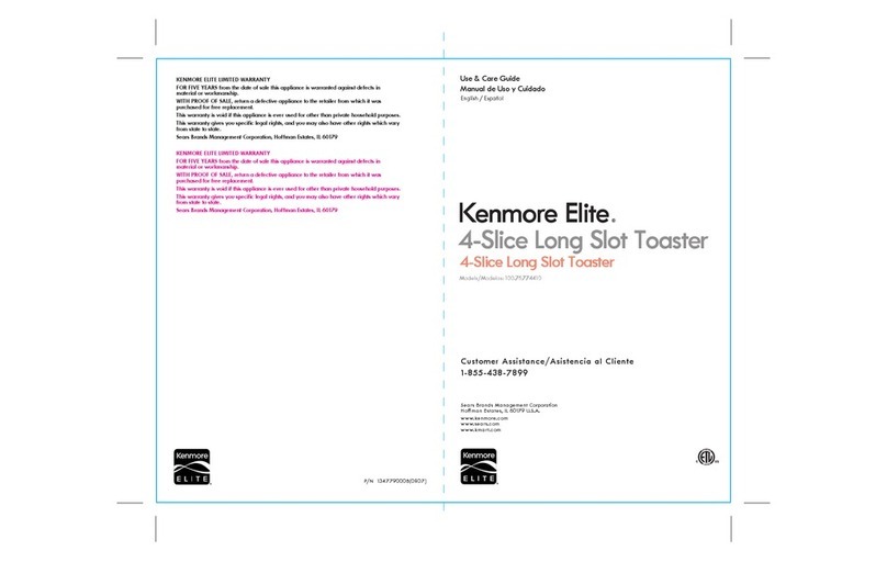 Kenmore 100.76774410 Use & care guide