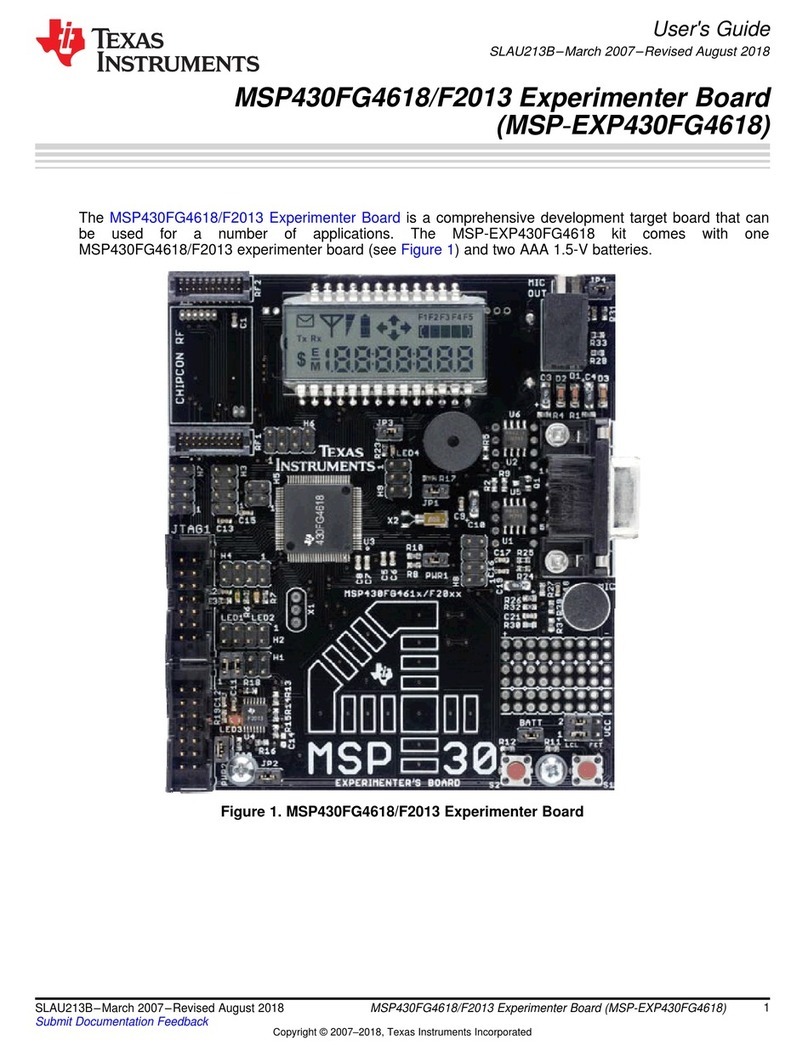 Texas Instruments MSP430FG4618/F2013 User manual