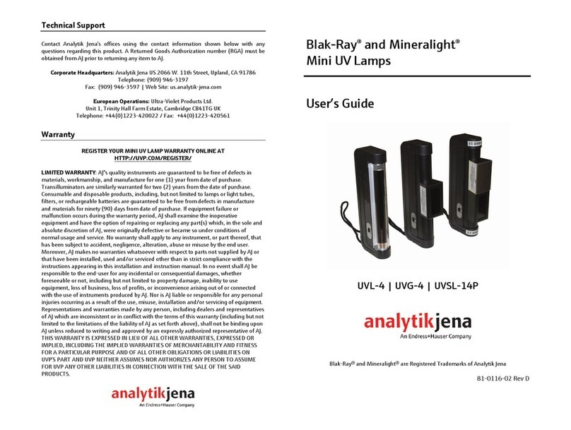Blak-Ray UVL-4 user guide
