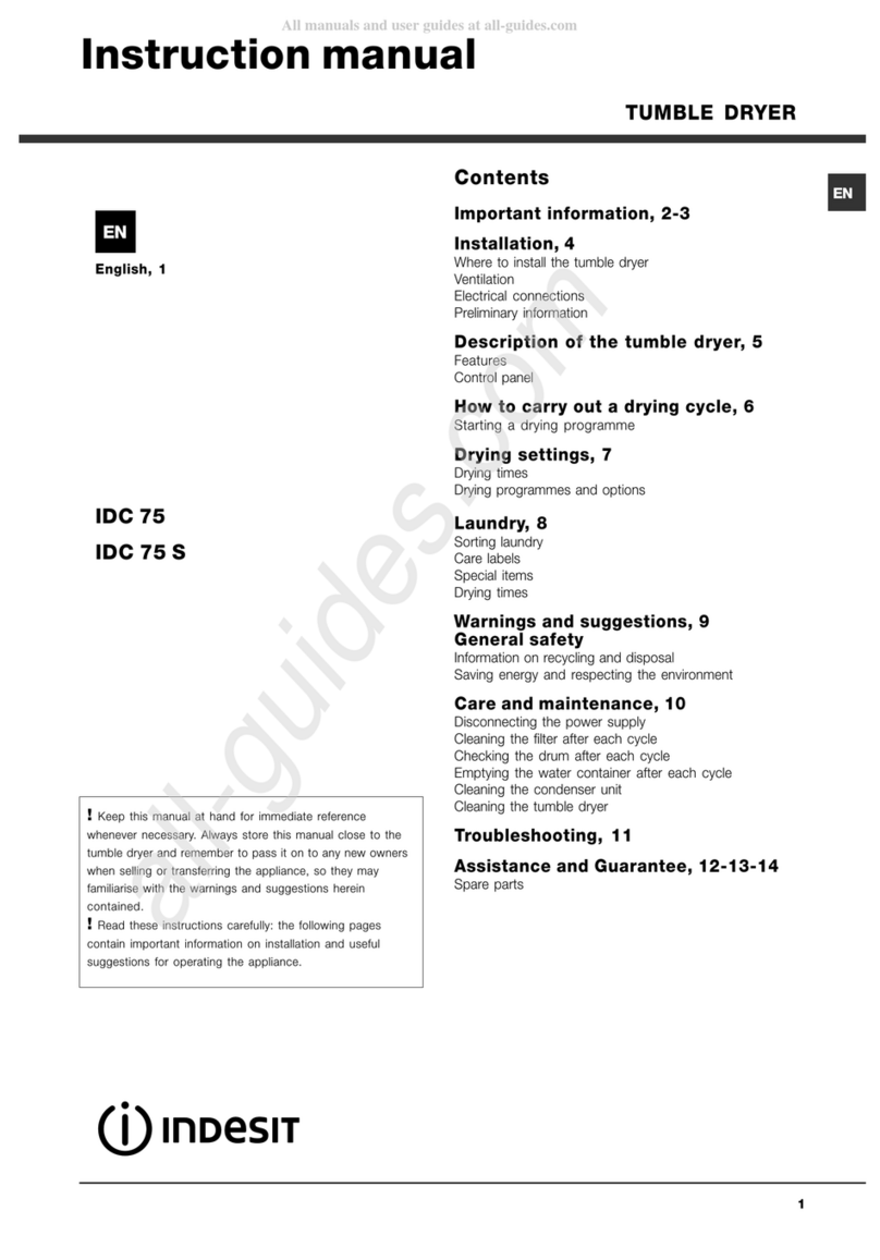 Indesit IDC 75 S instruction manual