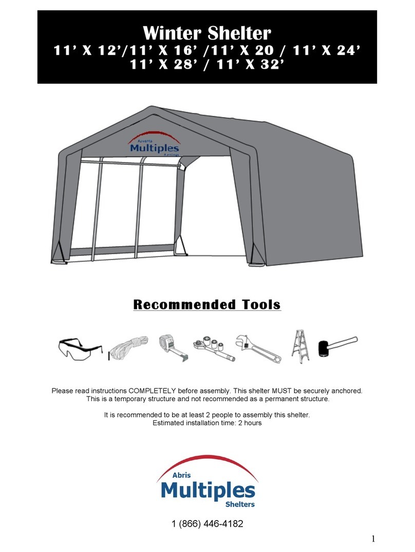 Multiple Awnings Winter Shelter installation manual