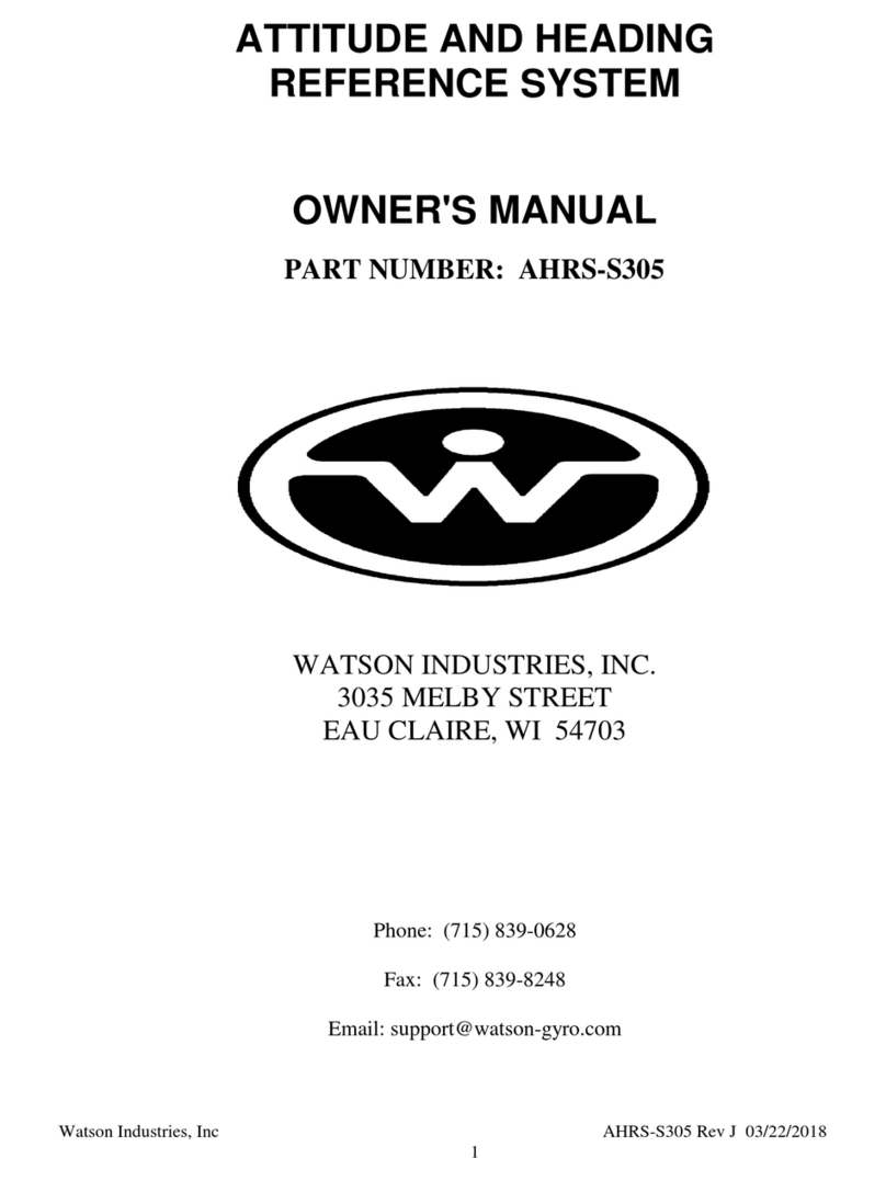 WATSON INDUSTRIES AHRS-S305 owner's manual