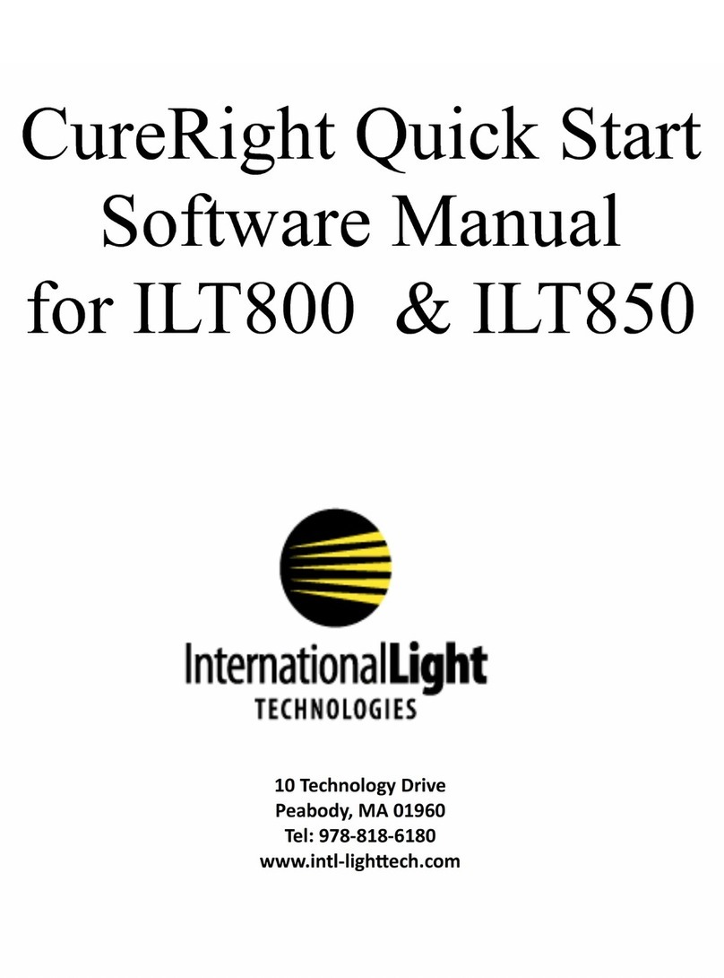 International Light Technologies CureRight ILT800 Quick Start Software Manual