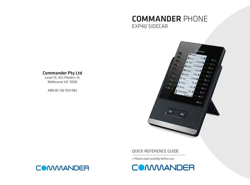 Commander EXP40 SIDECAR Quick reference guide