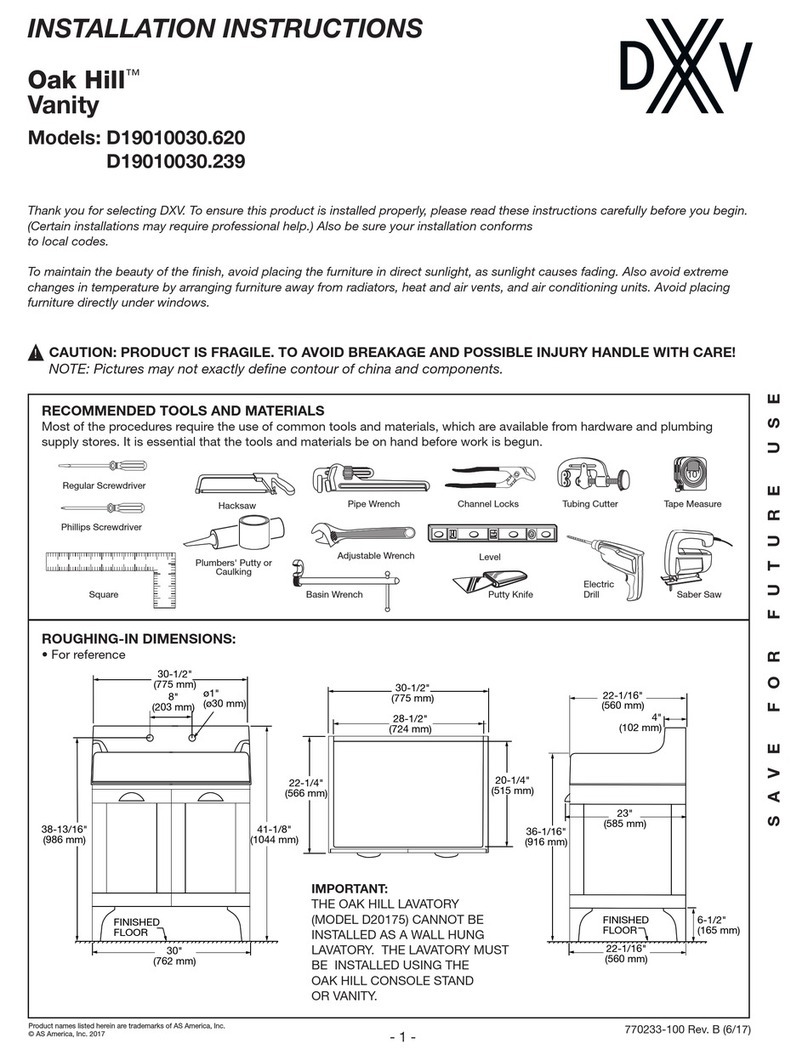 DXV Oak Hill Vanity D19010030.620 User manual